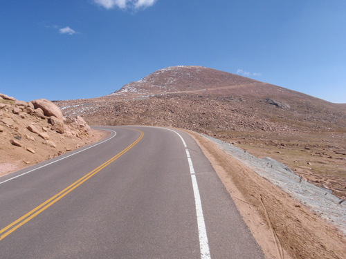 Pikes Peak viewed from the South Saddle.